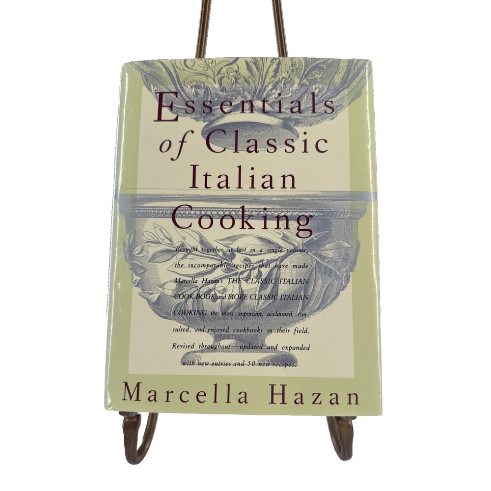 Marcella Hazan Essentials of Classic‎ Italian Cooking 1992 HC DJ Cookbook